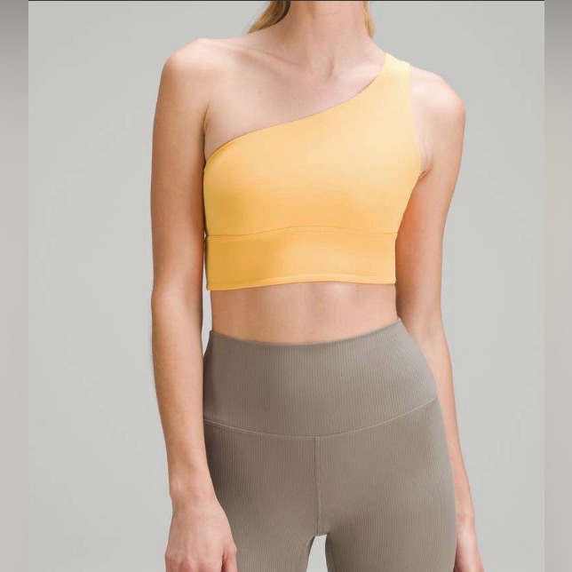 Nwot New Lululemon Align Asymmetrical Bra *Light Support, A/B Cup Mango Dream